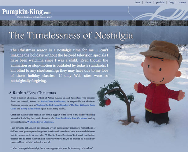 Showcase of Blogs with Unique Post Designs pumpkinkingnostalgia