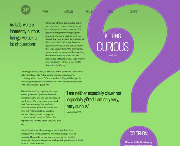 Showcase of Blogs with Unique Post Designs kylefiedlerkeepingcurious