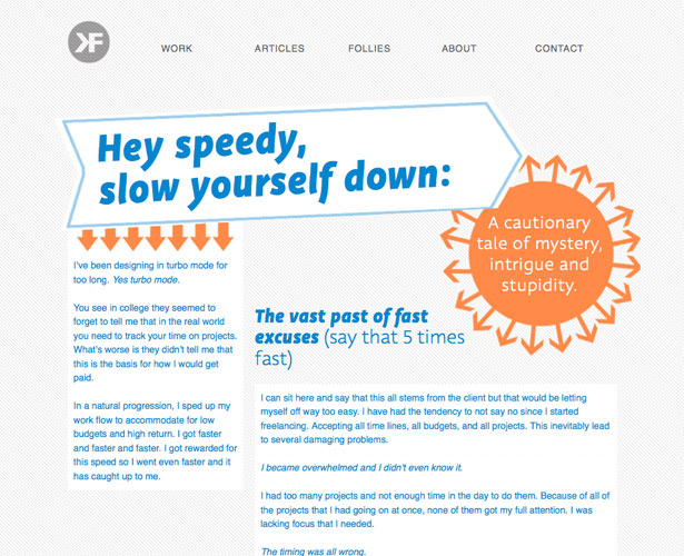 Showcase of Blogs with Unique Post Designs kylefiedlerheyspeedy