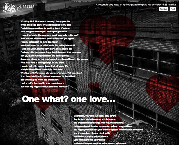 Showcase of Blogs with Unique Post Designs hiphopquotedonelove
