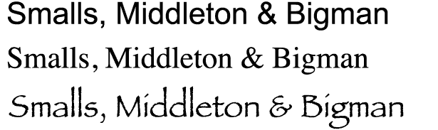 Creating a Logotype Depends More on the Means Than the End logos in arial, times and papyrus