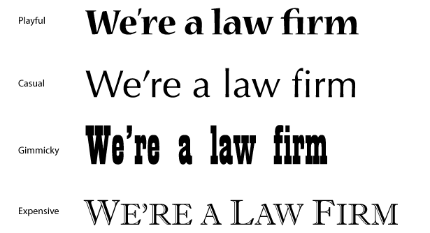 Creating a Logotype Depends More on the Means Than the End examples of text set in different typefaces
