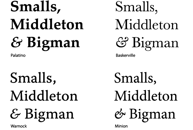 Creating a Logotype Depends More on the Means Than the End revised logotypes in appropriate typefaces