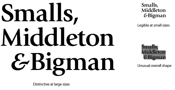 Creating a Logotype Depends More on the Means Than the End a logotype that uses ITC giovanni and Adobe Warnock