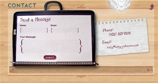 Beautiful Contact Forms for your Inspiration tony johnson