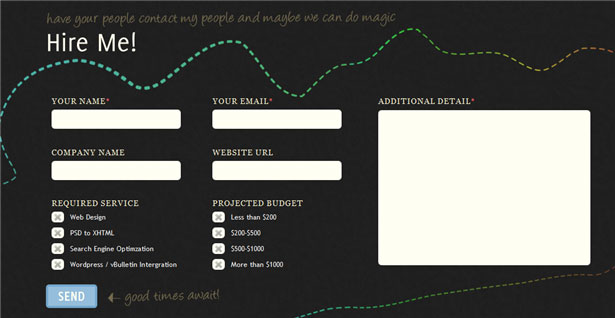 Beautiful Contact Forms for your Inspiration danielhellier