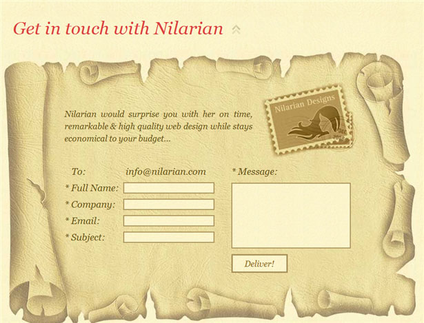Beautiful Contact Forms for your Inspiration trendywebdesign.nilarian