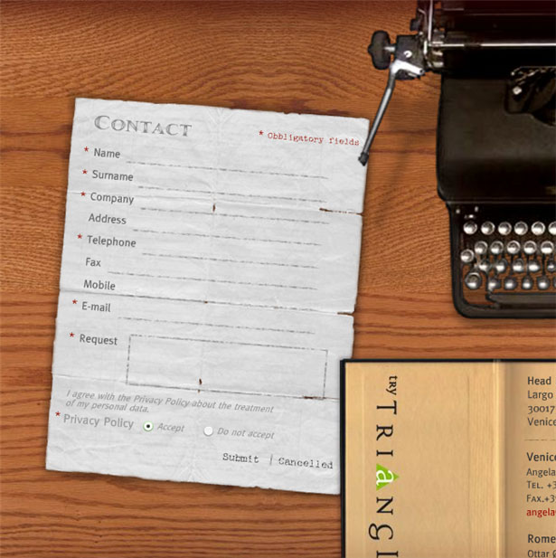 Beautiful Contact Forms for your Inspiration trytriangle