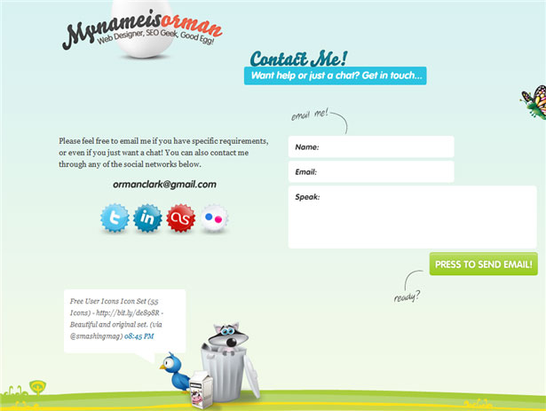 Beautiful Contact Forms for your Inspiration ormanclark