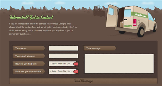 Beautiful Contact Forms for your Inspiration readymadedesigns
