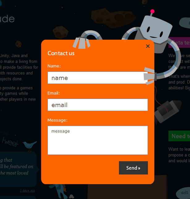 Beautiful Contact Forms for your Inspiration world arcade