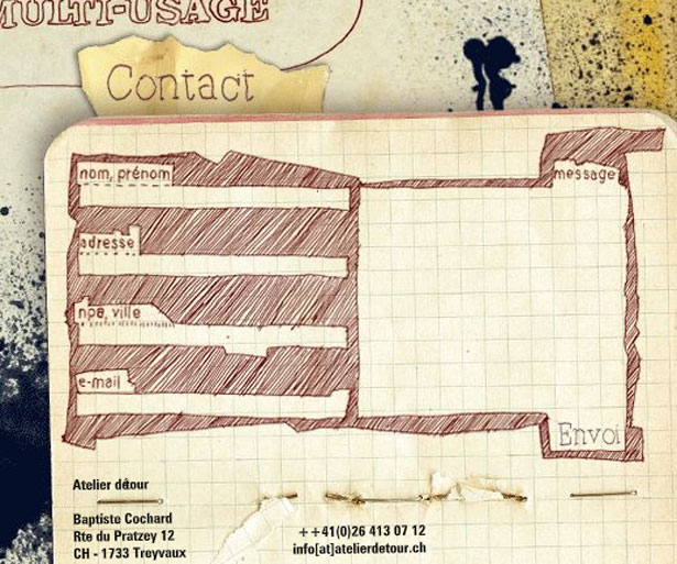 Beautiful Contact Forms for your Inspiration aterlierdetour
