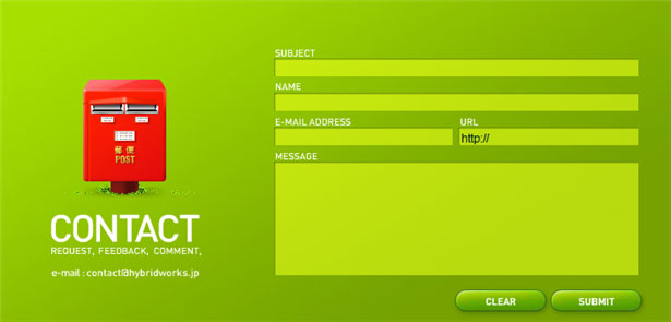 Beautiful Contact Forms for your Inspiration hybridworks