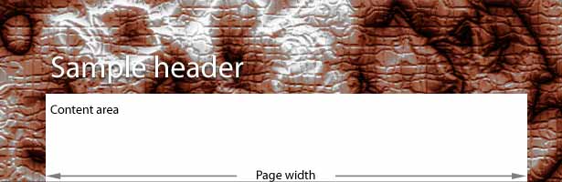 Creating and Applying Natural Textures sample web design with a loud background