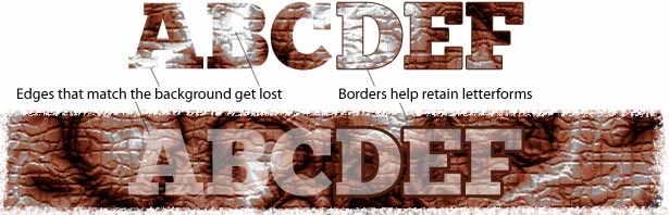 Creating and Applying Natural Textures example of text mixing with a loud texture