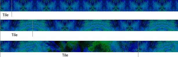 Creating and Applying Natural Textures example of various tile sizes