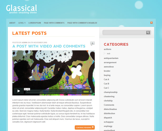 60+ Awesome New WordPress Themes glassical