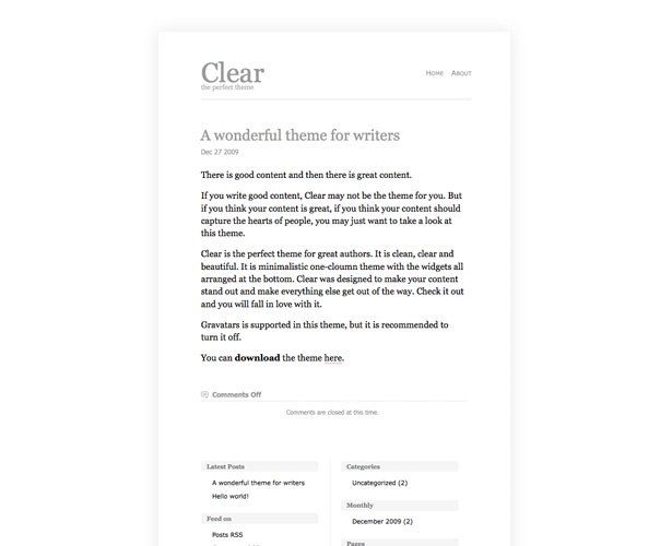 60+ Awesome New WordPress Themes clear