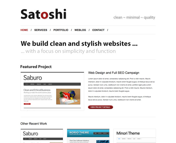 60+ Awesome New WordPress Themes satoshi