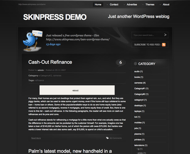 60+ Awesome New WordPress Themes allblack