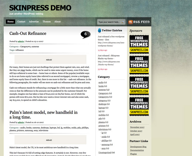 60+ Awesome New WordPress Themes grungie