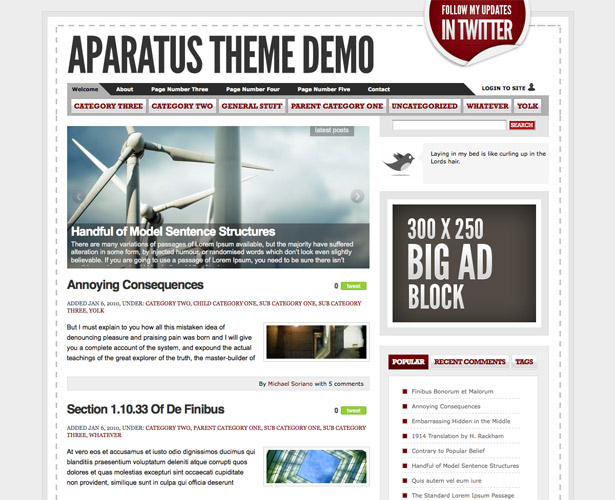 60+ Awesome New WordPress Themes aparatus