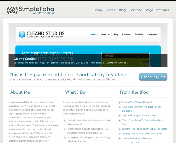 60+ Awesome New WordPress Themes simplefolio