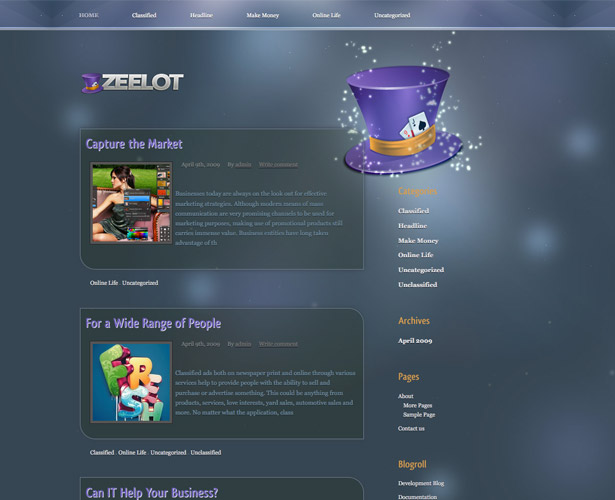 60+ Awesome New WordPress Themes zeelot
