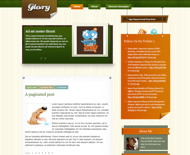 60+ Awesome New WordPress Themes glory