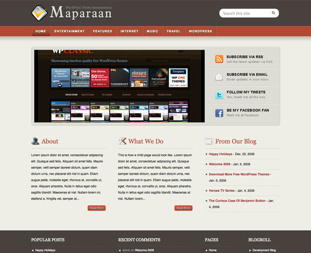 60+ Awesome New WordPress Themes maparaan