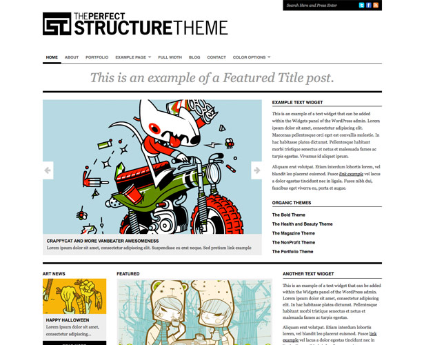 60+ Awesome New WordPress Themes structure