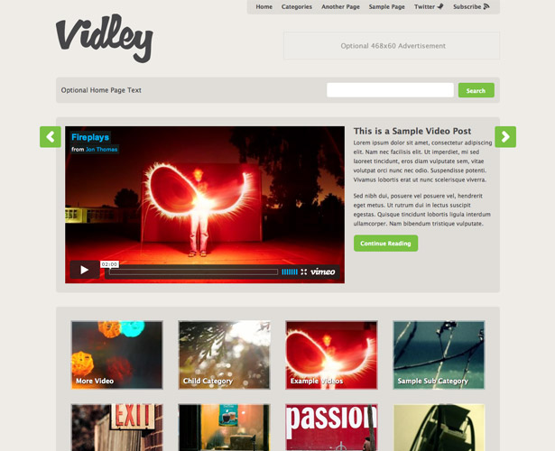60+ Awesome New WordPress Themes vidley