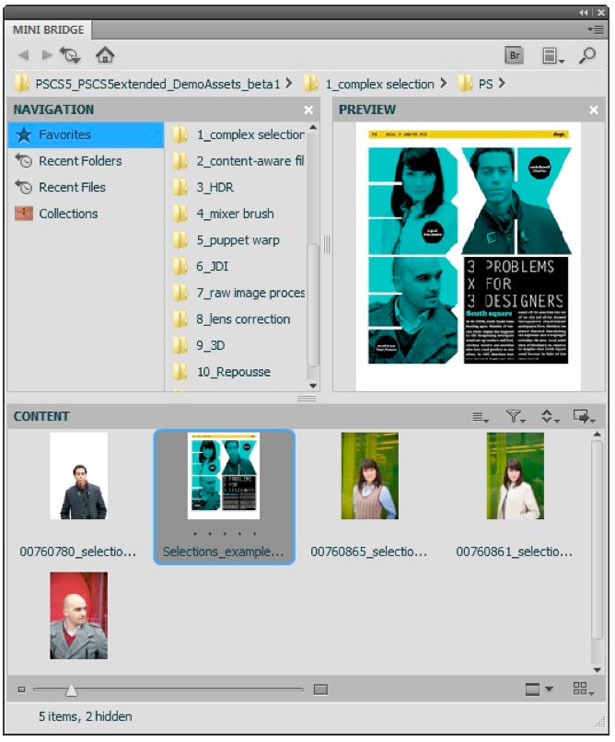 Adobe Creative Suite 5 Brings Sexy Back mini bridge