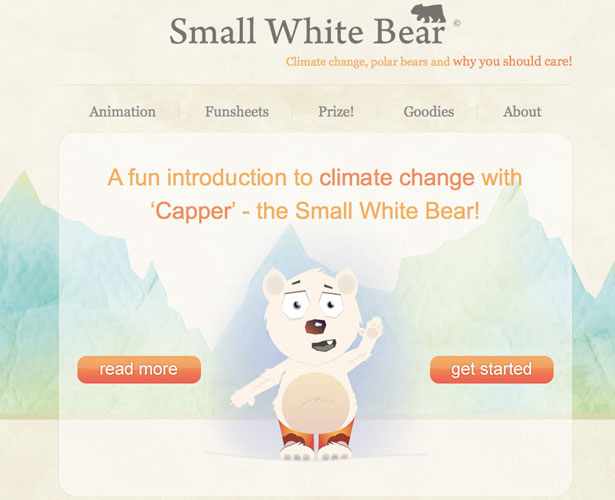 A Showcase of Watercolor in Web Design Small White Bear