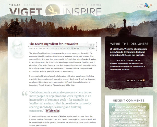 A Showcase of Watercolor in Web Design viget_inspire