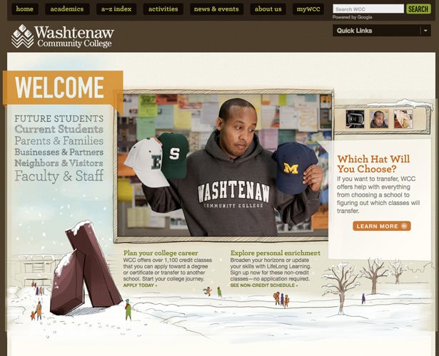 A Showcase of Watercolor in Web Design Washtnaw