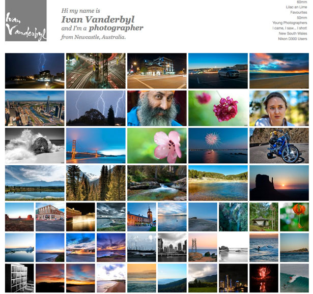 Showcase of Photography Portfolio Websites html portfolios new 3