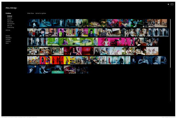 Showcase of Photography Portfolio Websites flash portfolios 14