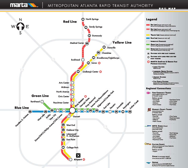 Design Around the World: Metro Maps atlanta us