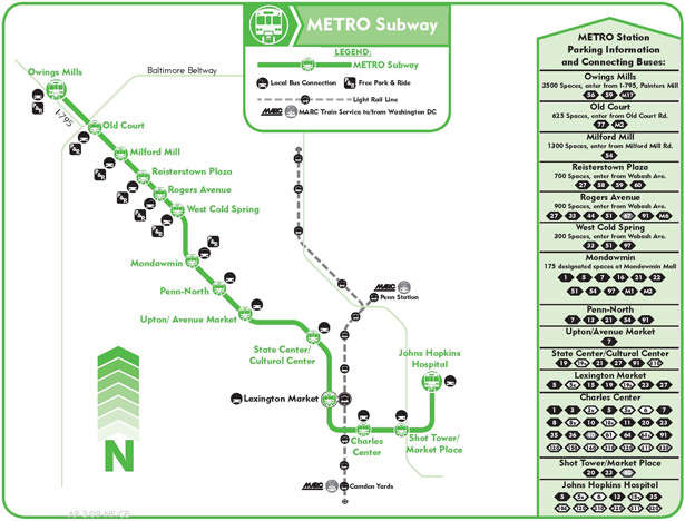 Design Around the World: Metro Maps baltimore us