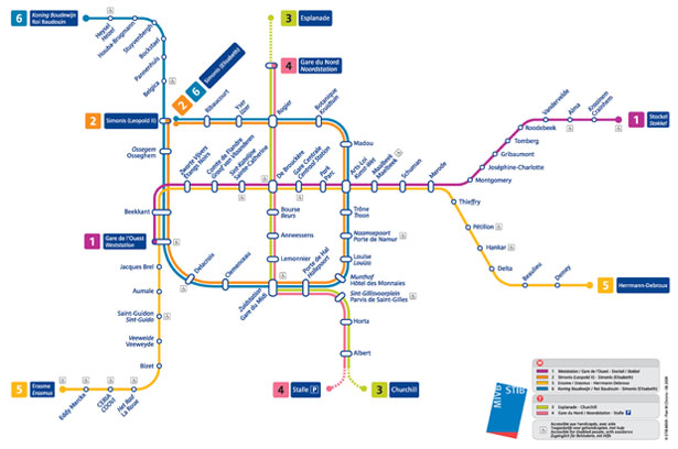 Design Around the World: Metro Maps brussels be