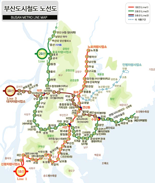 Design Around the World: Metro Maps busan kr