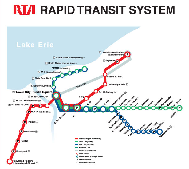 Design Around the World: Metro Maps cleveland us
