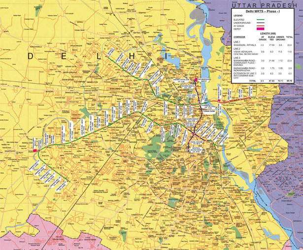 Design Around the World: Metro Maps delhi in
