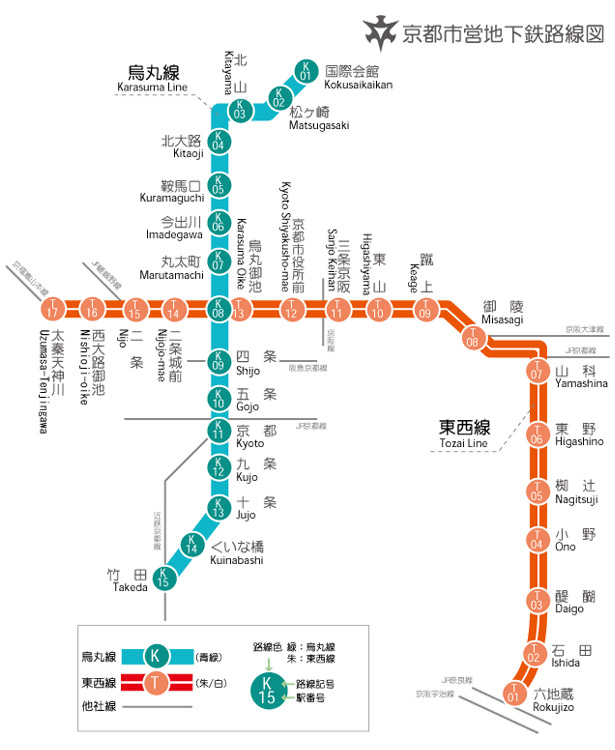 Design Around the World: Metro Maps kyoto jp