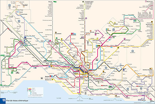 Design Around the World: Metro Maps lausanne ch