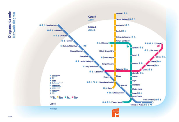 Design Around the World: Metro Maps lisbon pt