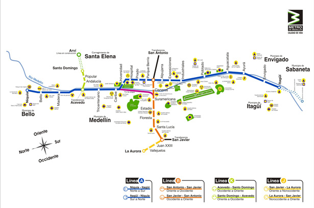 Design Around the World: Metro Maps medellin co