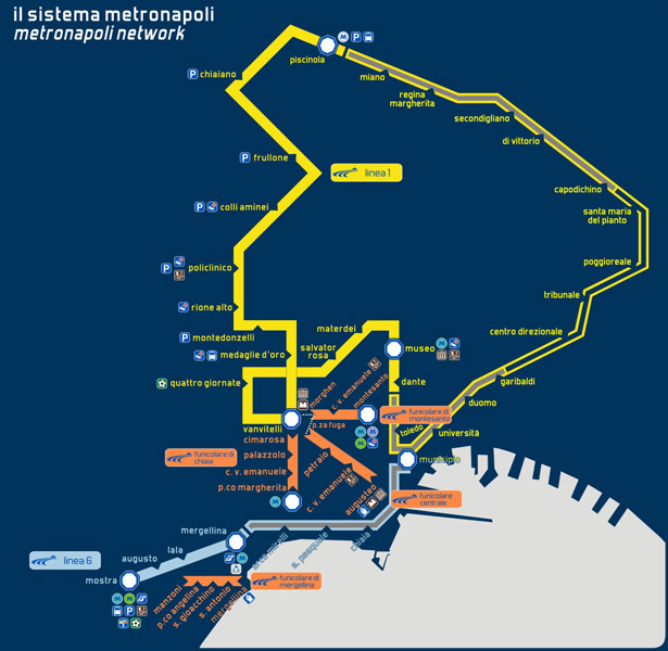 Design Around the World: Metro Maps napoli it