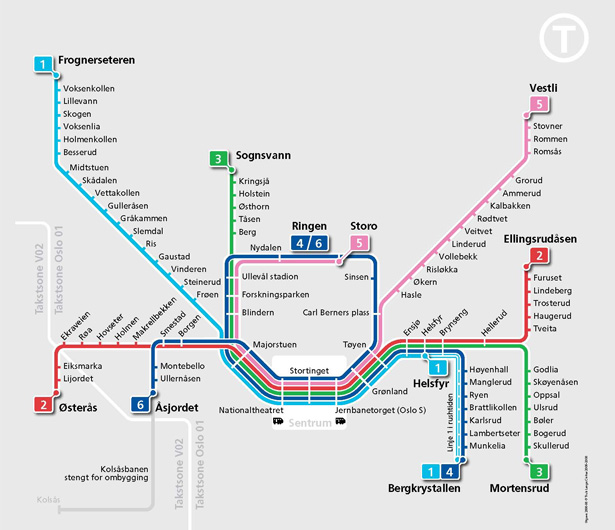 Design Around the World: Metro Maps oslo no
